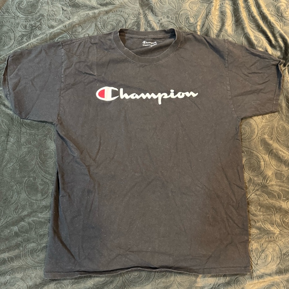 Champion Men's Dark Tee with Logo
